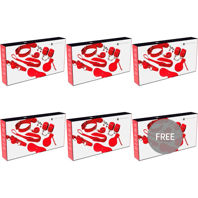 EXPERIENCE - BDSM FETISH KIT RED SERIES 5+1 FREE