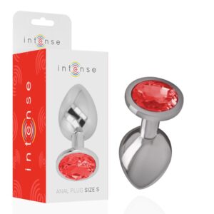 ALUMINUM METAL ANAL PLUG WITH RED CRYSTAL