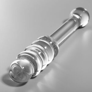MODEL 20 DILDO BOROSILICATE GLASS CLEAR 20.5 CM -O