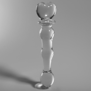 MODEL 21 DILDO BOROSILICATE GLASS CLEAR 20.5 CM -O