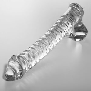 MODEL 23 DILDO BOROSILICATE GLASS CLEAR 21.5 CM -O