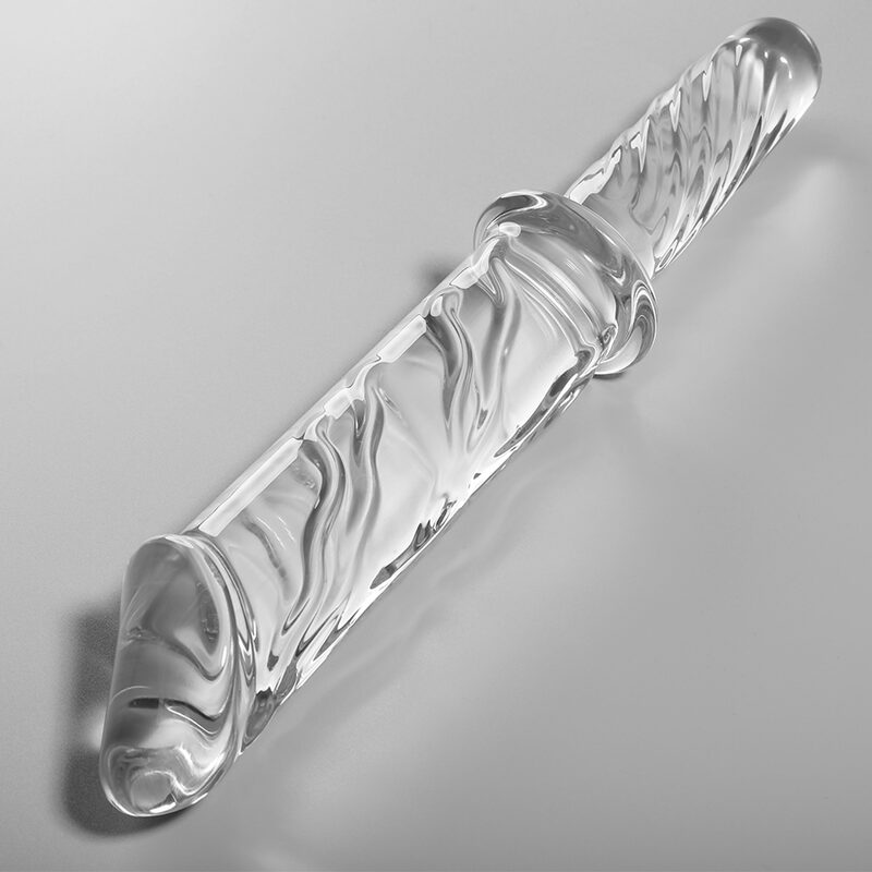 MODEL 24 DILDO BOROSILICATE GLASS CLEAR 28.5 CM -O