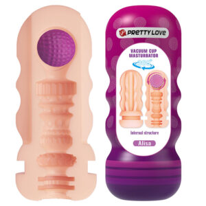 PRETTY LOVE - VAGINAL SMOOTHING MASTURBATOR WITH SUCTION CUP AND INTERNAL TEXTURES